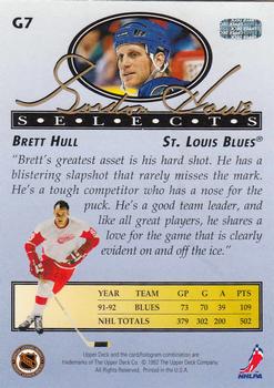 1992-93 Upper Deck - Gordie Howe Selects #G7 Brett Hull Back
