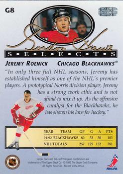 1992-93 Upper Deck - Gordie Howe Selects #G8 Jeremy Roenick Back
