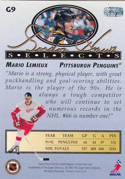 1992-93 Upper Deck - Gordie Howe Selects #G9 Mario Lemieux Back