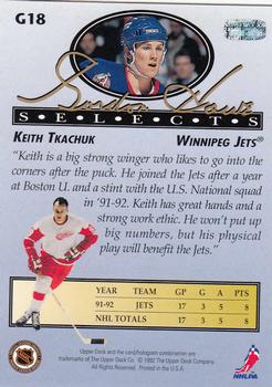1992-93 Upper Deck - Gordie Howe Selects #G18 Keith Tkachuk Back