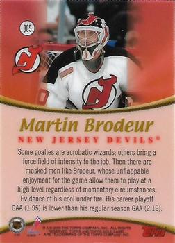 1999-00 Topps Gold Label - Quest for the Cup #QC5 Martin Brodeur Back