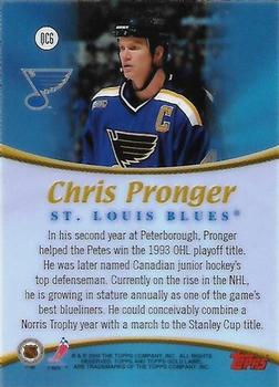 1999-00 Topps Gold Label - Quest for the Cup #QC6 Chris Pronger Back