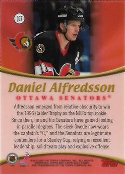 1999-00 Topps Gold Label - Quest for the Cup #QC7 Daniel Alfredsson Back