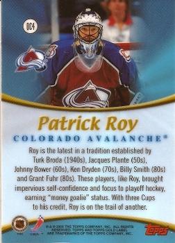 1999-00 Topps Gold Label - Quest for the Cup #QC4 Patrick Roy Back