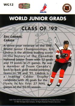 1992-93 Upper Deck - World Junior Grads #WG12 Eric Lindros Back