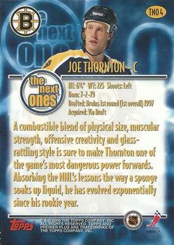1999-00 Topps Premier Plus - The Next Ones #TNO4 Joe Thornton Back