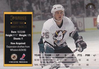 1993-94 Donruss #4 Terry Yake Back