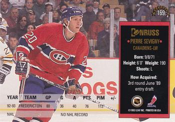 1993-94 Donruss #169 Pierre Sevigny Back
