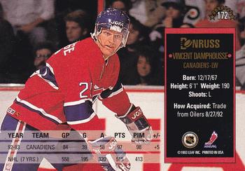 1993-94 Donruss #172 Vincent Damphousse Back