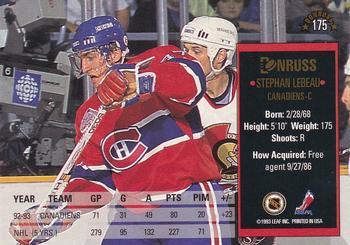 1993-94 Donruss #175 Stephan Lebeau Back
