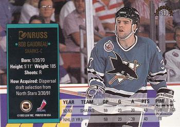1993-94 Donruss #310 Rob Gaudreau Back