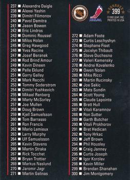 1993-94 Donruss #399 Central Division Checklist Back