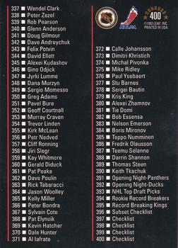 1993-94 Donruss #400 Pacific Division Checklist Back