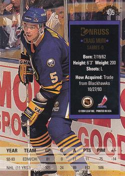 1993-94 Donruss #405 Craig Muni Back