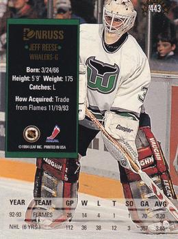 1993-94 Donruss #443 Jeff Reese Back
