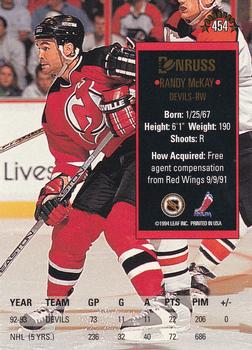 1993-94 Donruss #454 Randy McKay Back