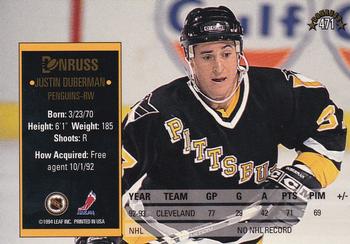 1993-94 Donruss #471 Justin Duberman Back