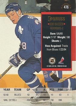 1993-94 Donruss #476 Bob Bassen Back