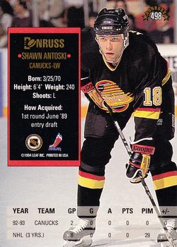 1993-94 Donruss #498 Shawn Antoski Back