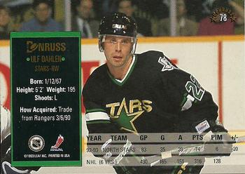 1993-94 Donruss #78 Ulf Dahlen Back