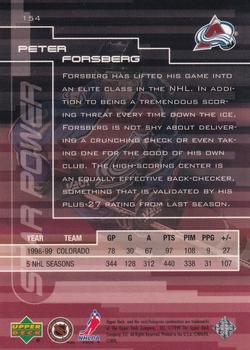 1999-00 Upper Deck - UD Exclusives #154 Peter Forsberg Back
