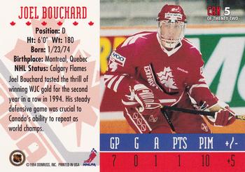1993-94 Donruss - 1994 World Junior Championship Canada #CAN 5 Joel Bouchard Back