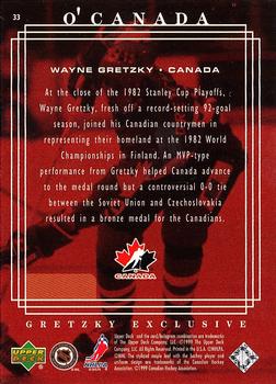 1999-00 Upper Deck - Gretzky Exclusive #33 Wayne Gretzky Back