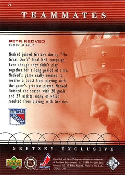1999-00 Upper Deck - Gretzky Exclusive #72 Petr Nedved Back