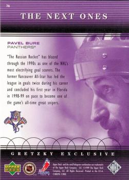 1999-00 Upper Deck - Gretzky Exclusive #76 Pavel Bure Back