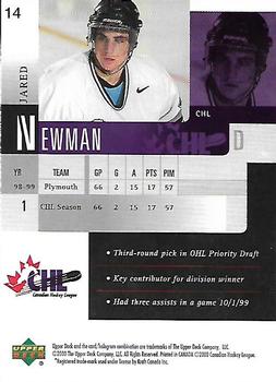 1999-00 Upper Deck Sobeys Kraft Memorial Cup #14 Jared Newman Back