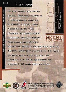 1999-00 Upper Deck Century Legends - Great Moments #GM8 Wayne Gretzky Back