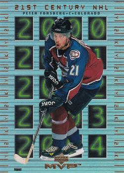 1999-00 Upper Deck MVP - 21st Century NHL #21st-4 Peter Forsberg Front