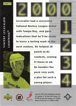 1999-00 Upper Deck MVP - 21st Century NHL #21st-5 Vincent Lecavalier Back