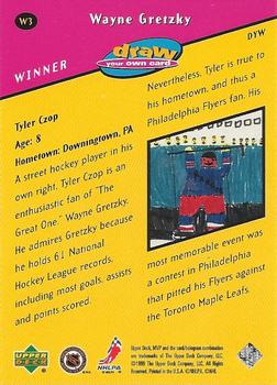 1999-00 Upper Deck MVP - Draw Your Own Card #W3 Wayne Gretzky Back