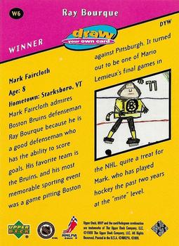 1999-00 Upper Deck MVP - Draw Your Own Card #W6 Ray Bourque Back