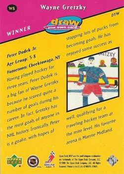 1999-00 Upper Deck MVP - Draw Your Own Card #W8 Wayne Gretzky Back