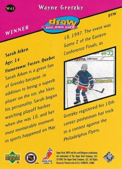 1999-00 Upper Deck MVP - Draw Your Own Card #W41 Wayne Gretzky Back