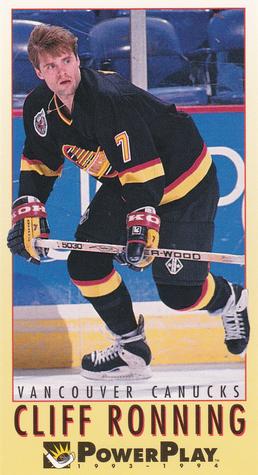 1993-94 Fleer PowerPlay #255 Cliff Ronning Front