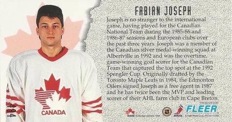 1993-94 Fleer PowerPlay #484 Fabian Joseph Back
