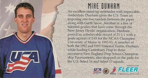 1993-94 Fleer PowerPlay #501 Mike Dunham Back