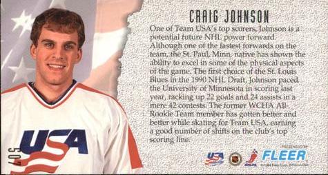 1993-94 Fleer PowerPlay #507 Craig Johnson Back