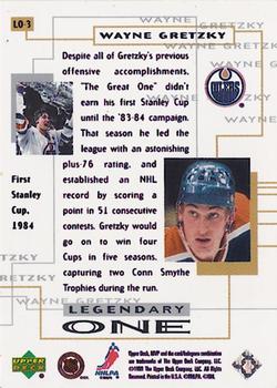 1999-00 Upper Deck MVP - Legendary One #LO3 Wayne Gretzky Back