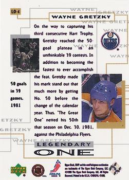 1999-00 Upper Deck MVP - Legendary One #LO4 Wayne Gretzky Back
