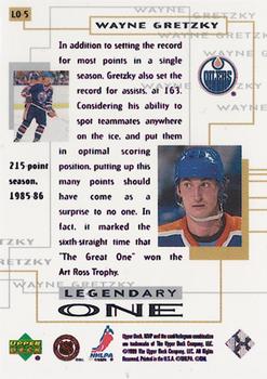 1999-00 Upper Deck MVP - Legendary One #LO5 Wayne Gretzky Back