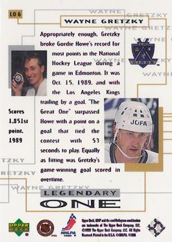 1999-00 Upper Deck MVP - Legendary One #LO6 Wayne Gretzky Back