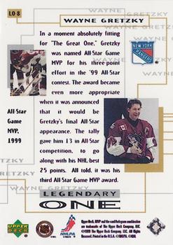 1999-00 Upper Deck MVP - Legendary One #LO8 Wayne Gretzky Back