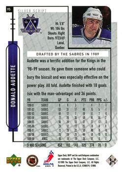 1999-00 Upper Deck MVP - Silver Script #95 Donald Audette Back
