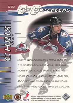 1999-00 Upper Deck MVP Stanley Cup Edition - Cup Contenders #CC4 Chris Drury Back