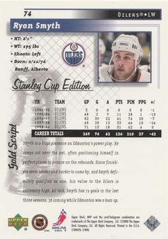 1999-00 Upper Deck MVP Stanley Cup Edition - Gold Script #74 Ryan Smyth Back