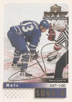 1999-00 Upper Deck MVP Stanley Cup Edition - Gold Script #173 Mats Sundin Front